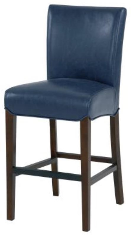 Blue leather counter height sales chairs